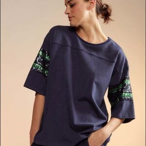 Cynthia Rowley Sequin Football Jersey